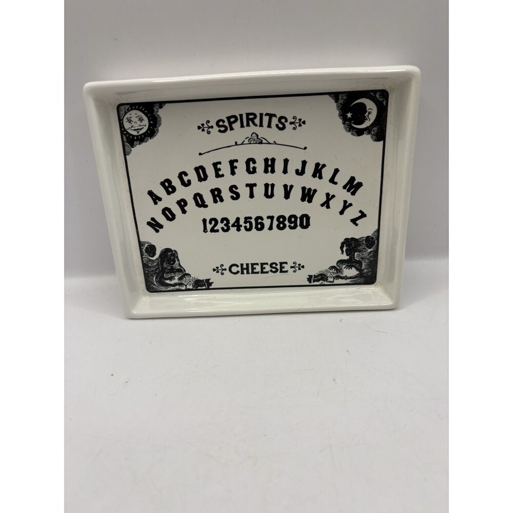 Magenta Ouija Board Spirits Cheese Tray Dish 6.5” x 5"